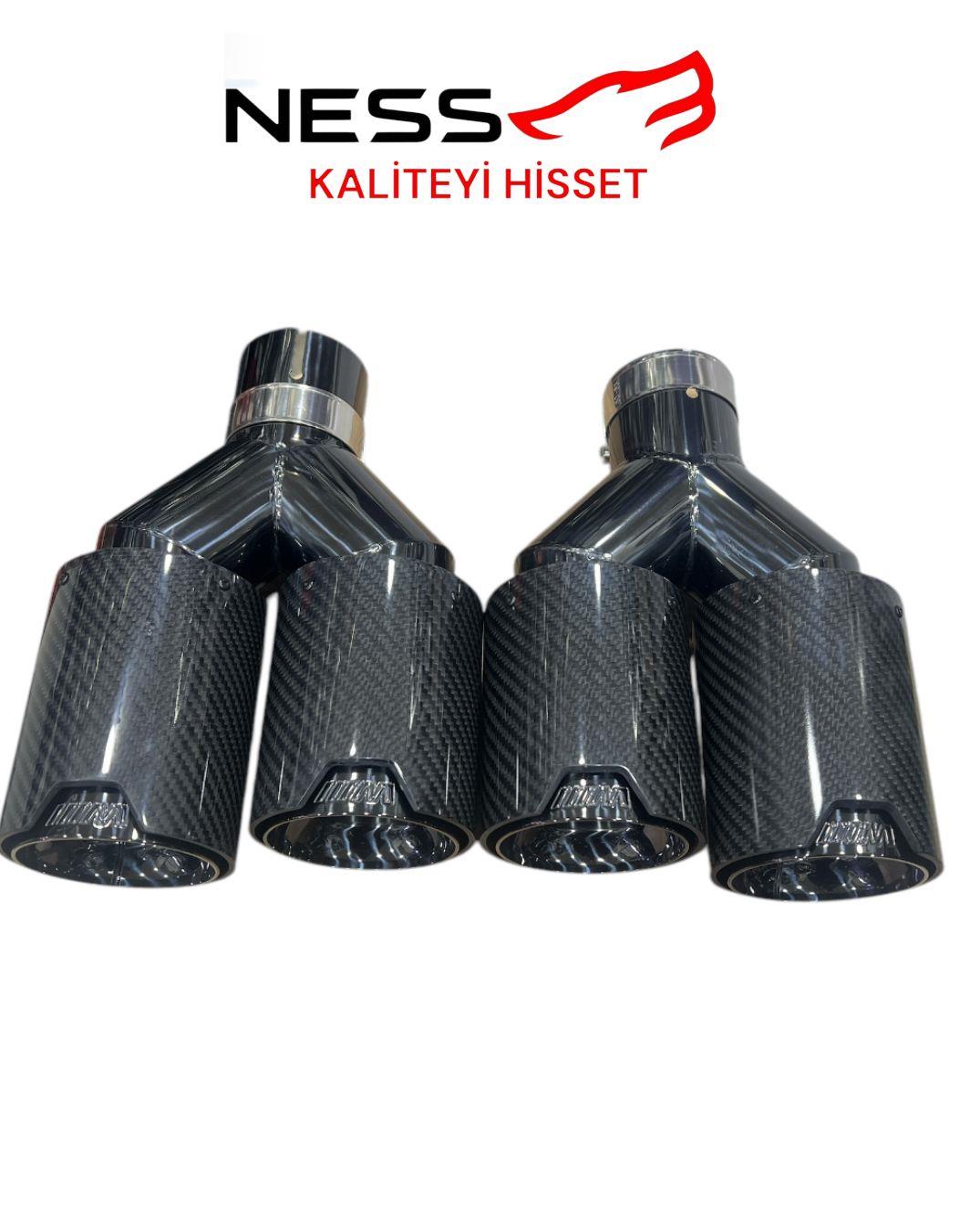 BMW 90 MM İTHAL ÇİFTLİ TİTANYUM  EGZOZ UCU SETİ